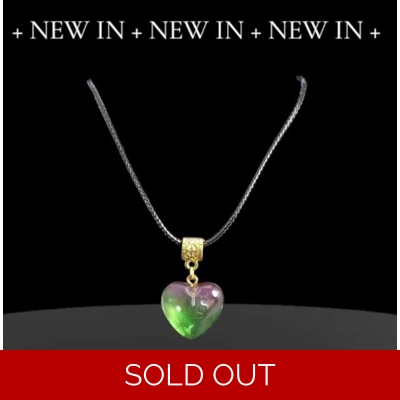 Green Gradient Heart Stone Necklace